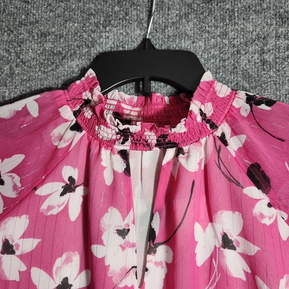 Cato women's blouse top size XL pink floral new with tags - Picture 2 of 6